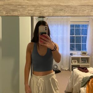 Athleta women’s Aurora seamless crop rib tank